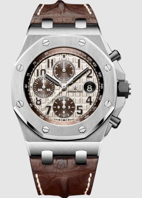 Replica AP Watch Audemars Piguet Royal Oak Offshore Chronograph Ivory-toned dial Dial 26470ST.OO.A801CR.01